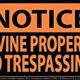 Notice Divine Property No Trespassing